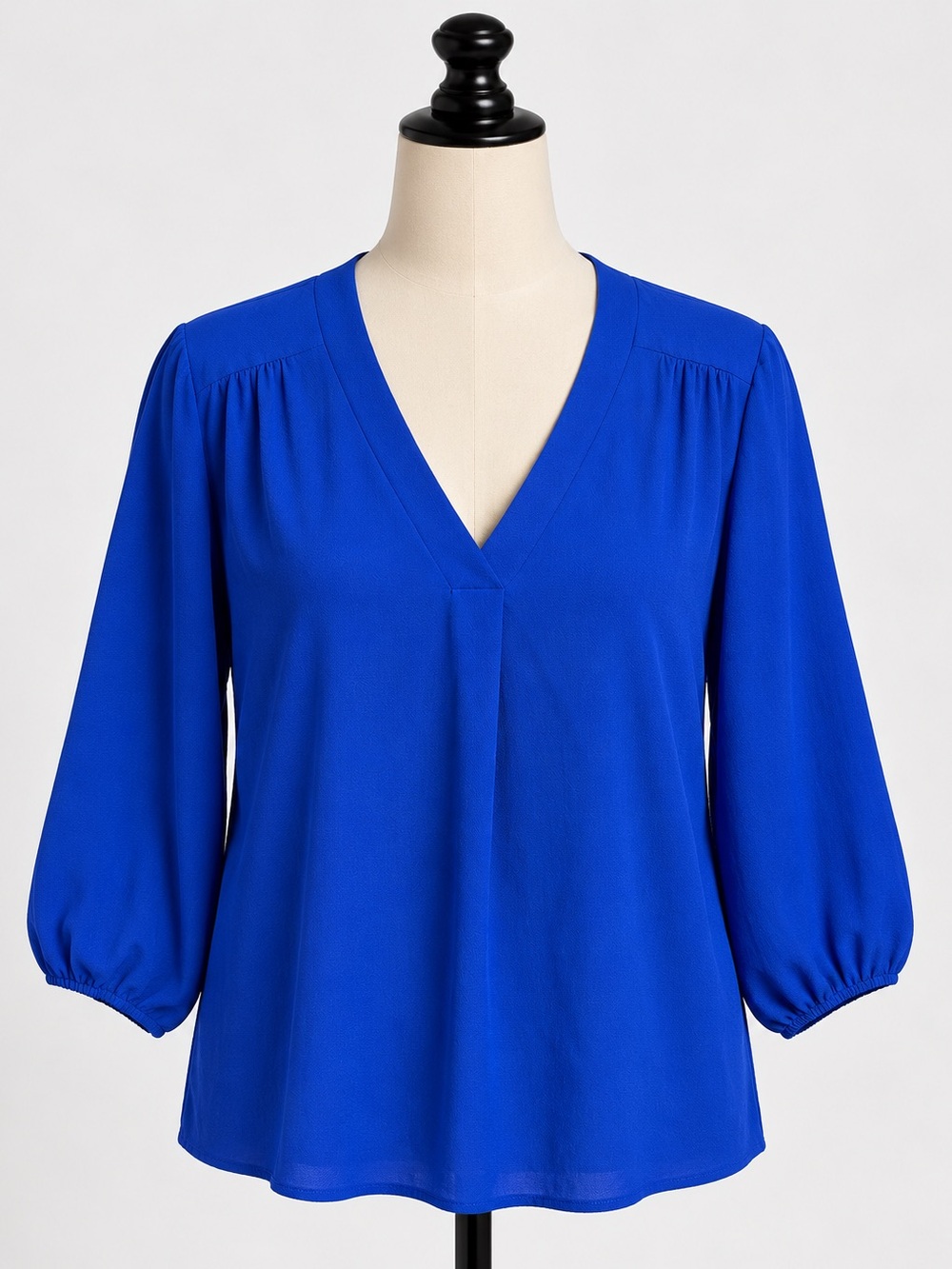 Jon & Anna Royal Blue V-Neck 3/4 Sleeve Blouse